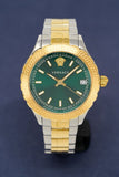 Versace Hellenyium Green Dial Two Tone Steel Strap Watch for Women - V12050015