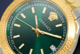 Versace Hellenyium Green Dial Two Tone Steel Strap Watch for Women - V12050015