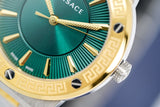 Versace Greca Green Dial Silver Steel Strap Watch for Women - VEVH00720