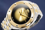 Versace Shadov Quartz Gold Dial Two Tone Steel Strap Watch for Women - VEBM00518