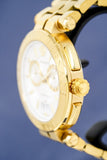 Versace Chronograph White Dial Gold Steel Strap Watch for Men - VBR060017