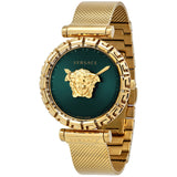 Versace Palazzo Empire Greca Green Dial Gold Mesh Bracelet Watch for Women - VEDV00819