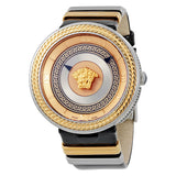 Versace V Metal Icon Gold Dial Black & Silver & Gold Strap  display picture 1