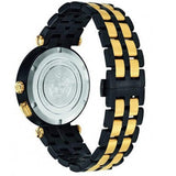 Versace V-Race Analog Quartz Black Dial Two Tone Steel Strap Watch For Men - VEBV00619