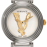 Versace Virtus Quartz White Dial Silver Steel Strap Watch For Women - VET300621