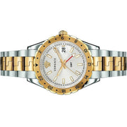 Versace Hellenyium GMT Silver Dial Two Tone Steel Strap Watch for Men - V11030015