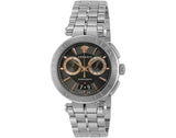 Versace Aion Chronograph Black Dial Silver Steel Strap Watch For Men - VE1D01019