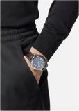 Versace Greca Time Quartz Blue Dial Brown Leather Strap Watch For Men - VE3K00122