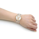 Versace Virtus Quartz White Dial Two Tone Steel Strap Watch for Women - VEHC00719