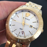 Versace Univers Quartz White Dial Gold Steel Strap Watch for Men - VEBK00518