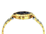 Versace V-Race Quartz Black Dial Gold Steel Strap Watch For Men - VEBV00519