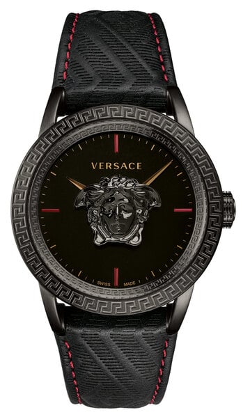 VERSACE Palazzo Empire 腕時計 ブラック レザーブレスレット ヴェルサーチ VERSACE 腕時計 PALAZZO EMPIRE パラッツォ