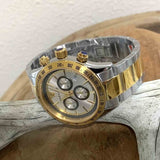 Versace Classic Chronograph Quartz Silver Dial Two Tone Steel Strap Watch For Men - VEV700519