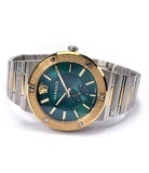 Versace Hellenyium Quartz Green Dial Silver Steel Strap Watch For Men - VEVK00420