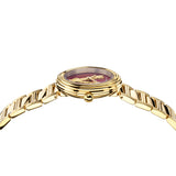 Versace Virtus Mini Quartz Red Dial Gold Steel Strap Watch For Women - VET300321