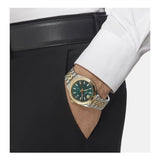 Versace Hellenyium Quartz Green Dial Two Tone Steel Strap Watch For Men - VEVI00620