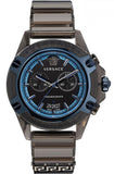 Versace icon Active Chronograph Black Dial Black Silicone Strap Watch For Men - VEZ700622