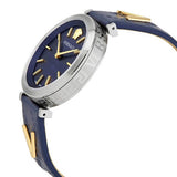 Versace V-Twist Quartz Blue Dial Blue Leather Strap Watch for Women - VELS00119