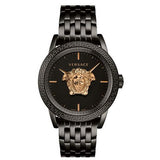 Versace Palazzo Empire Black Dial Black Steel Strap Watch for Men - VERD00518