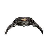Versace Palazzo Empire Black Dial Black Steel Strap Watch for Men - VERD00518