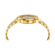 Versace Greca Silver Dial Gold Steel Strap Watch for Men - VEVI00520