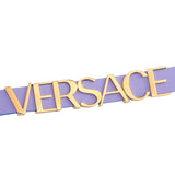 Versace V-Flare Silver Dial Purple Leather Strap Watch for Women - VEBN00318