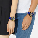 Versace Icon Active Chronograph Black Dial Blue Rubber Strap Watch For Men  VEZ700521