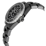 Chanel J12 Quartz Diamonds Black Dial Black Steel Strap Watch for Women - J12 H1625