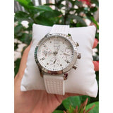 Guess Marina Quartz White Dial White Rubber Strap Watch For Women - W1025L1