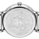 Versace V-Circle Silver Dial Silver Mesh Bracelet Watch for Men - VBQ060017