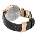 Versace Palazzo Empire Greca Black Dial Black Leather Strap Watch for Women - VEDV00719