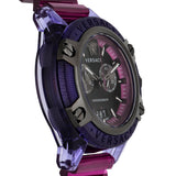 Versace Icon Active Chronograph Black Dial Purple Rubber Strap Watch For Men - VEZ701423