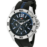 Tommy Hilfiger Sport Multifunction Black Dial Black Rubber Strap Watch for Men - 1791143