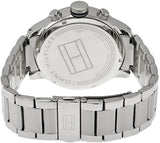 Tommy Hilfiger Jackson Quartz Black Dial Silver Steel Strap Watch for Men - 1791243