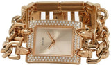 Guess Mod Heavy Metal Diamonds Rose Gold Dial Rose Gold Steel Strap Watch for Women - W0072L3