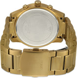Guess Analog Chronograph Gold Dial Gold Steel Strap Watch for Men - W0075G5