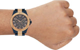 Guess BFF Multifunction Blue Dial Two Tone Steel Strap Watch for Women - W0231L6