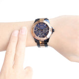 Guess BFF Multifunction Blue Dial Two Tone Steel Strap Watch for Women - W0231L6