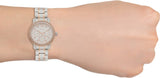 Guess Enchanting Diamonds Silver Dial Two Tone Steel Strap Watch for Women - W0305L3