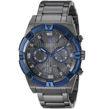 Guess Sport Analog Grey Dial Grey Steel Strap Watch for Men - W0377G5