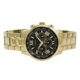 Guess Horizon Chronograph Black Dial Gold Steel Strap Watch For Men - W0379G4