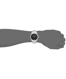 Guess Minimal Black Dial Silver Steel Strap Watch for Men - W0416G1