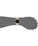 Guess Classic Diamonds Black Dial Gold Steel Strap Watch for Men - W0416G2