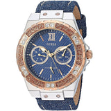 Guess Limelight Quartz Analog Blue Dial Blue Denim Strap Watch For Women - W0775l10