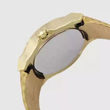 Guess Limelight Quartz Gold Dial  Gold Leather Strap Watch For Women - W0775L13