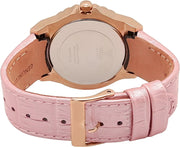 Guess Limelight Quartz Analog White Dial Pink Leather Strap Watch For Women - W0775l3