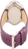 Guess Limelight Quartz Silver Dial Purple Leather Strap Watch For Women - W0775L6