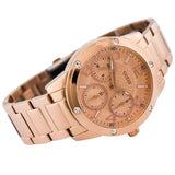 Guess Studio Rose Gold Dial Rose Gold Steel Strap Watch For Women - W0778L3