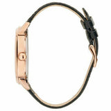 Guess Delancy Quartz Silver Dial Black Leather Strap Watch For Men - W0870G2