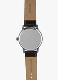 Guess Delancy Analog Brown Dial Brown Leather Strap Watch For Men - W0870G3